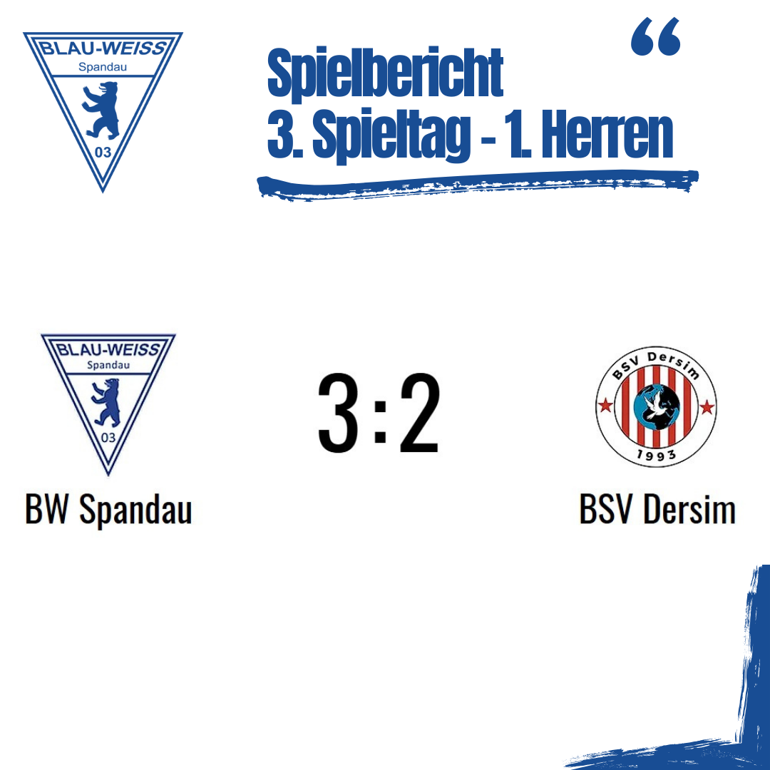 Spielbericht 3. Spieltag - 1. Herren
